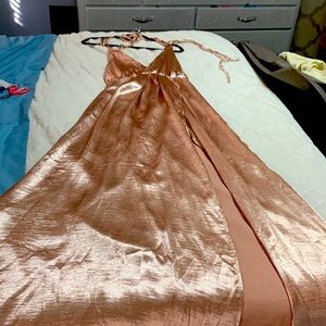 Gorgeous rose gold prom dress wear once